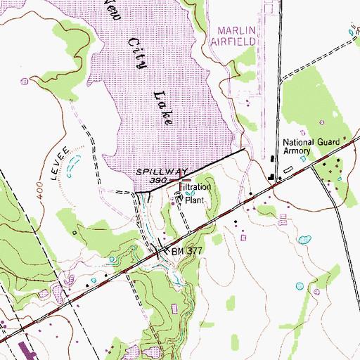Topographic Map of City Lake, TX