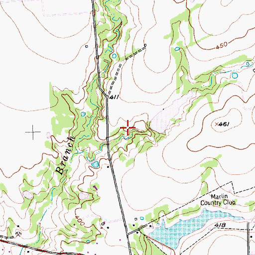 Topographic Map of Falls Cattle Company Lake Dam, TX