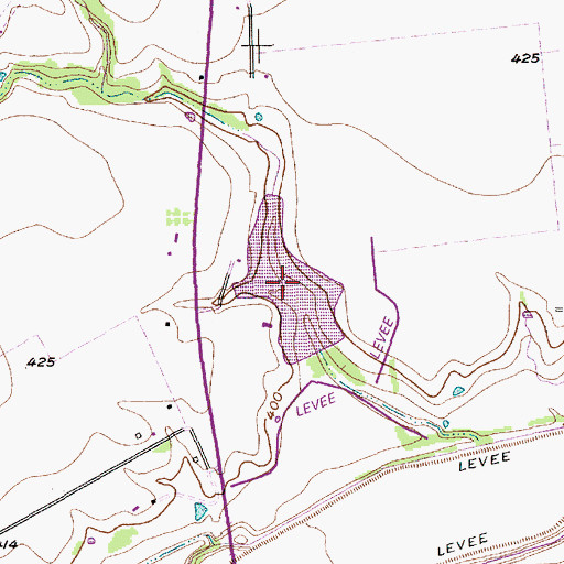 Topographic Map of Soil Conservation Service Site 30 Reservoir, TX