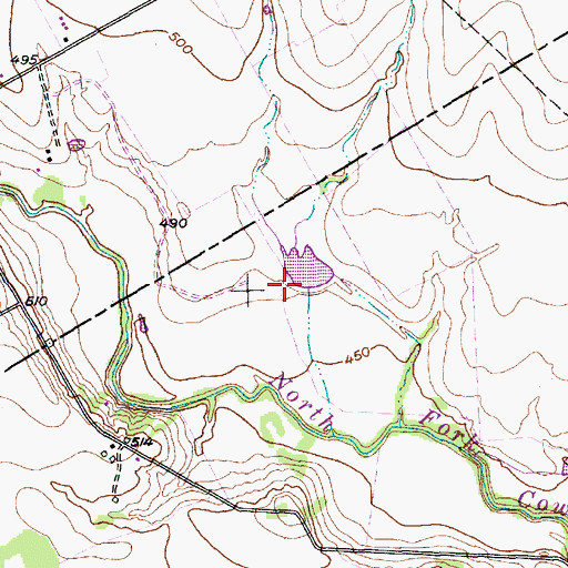 Topographic Map of Phillips Dam, TX