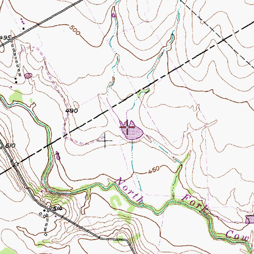 Topographic Map of Phillips Lake, TX
