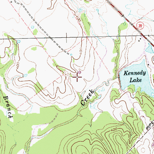 Topographic Map of Kennedy Dam, TX