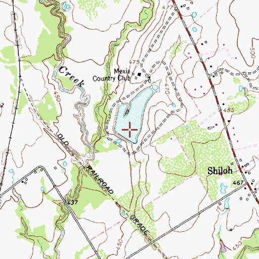 Topographic Map of Mexia Country Club Lake Dam, TX
