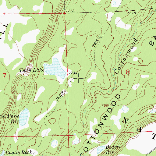 Topographic Map of Twin Lake, CO