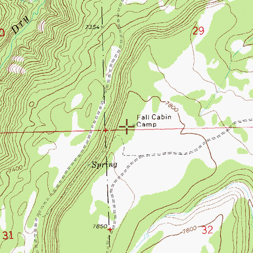 Topographic Map of Fall Cabin Camp, CO