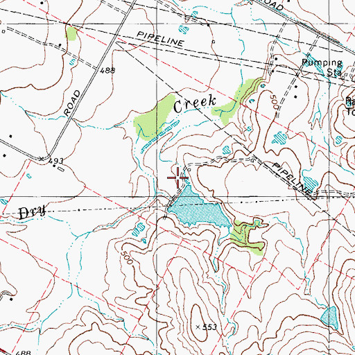 Topographic Map of Jenkins and White Pond Dam, TX