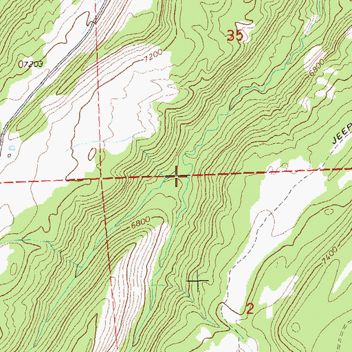 Topographic Map of Little Monitor Creek, CO