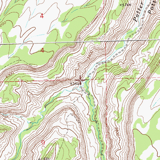 Topographic Map of Monitor Creek, CO