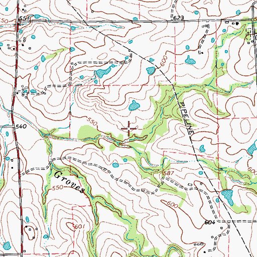 Topographic Map of Soil Conservation Service Site 79 Dam, TX