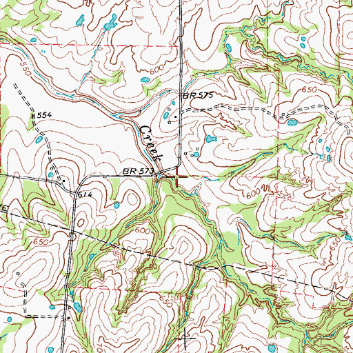 Topographic Map of Soil Conservation Service Site 75 Dam, TX