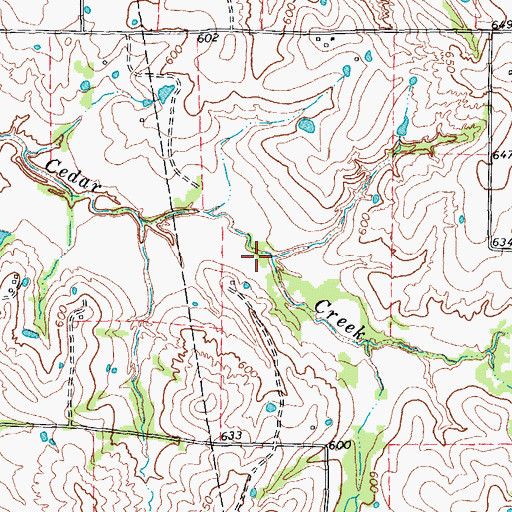 Topographic Map of Soil Conservation Service Site 73 Dam, TX
