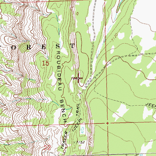 Topographic Map of Ben Lowe Flats, CO