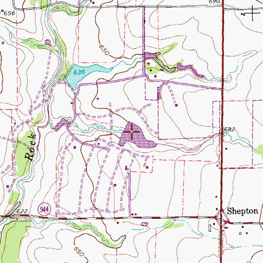 Topographic Map of Willow Bend Lake Number 1 Dam, TX