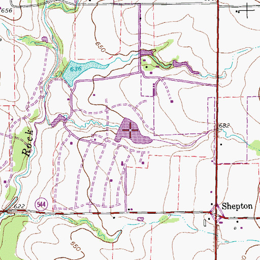Topographic Map of Willow Bend Lake Number 1, TX