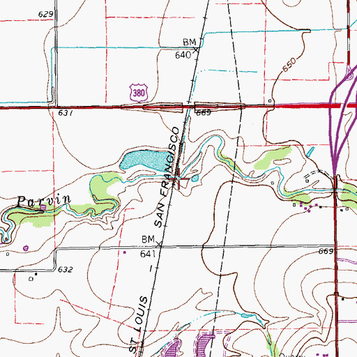 Topographic Map of Caldwell Lake, TX