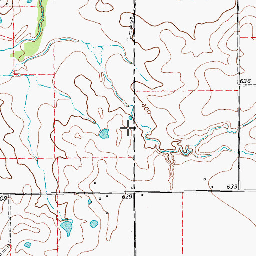 Topographic Map of Soil Conservation Service Site 20 Dam, TX