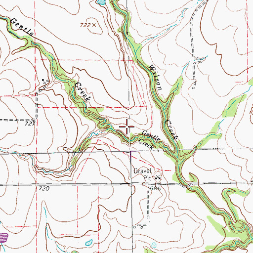 Topographic Map of Soil Conservation Service Site 1da Dam, TX