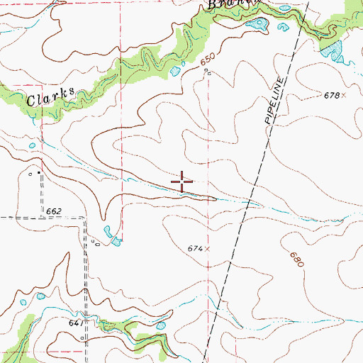 Topographic Map of Soil Conservation Service Site 9 Dam, TX