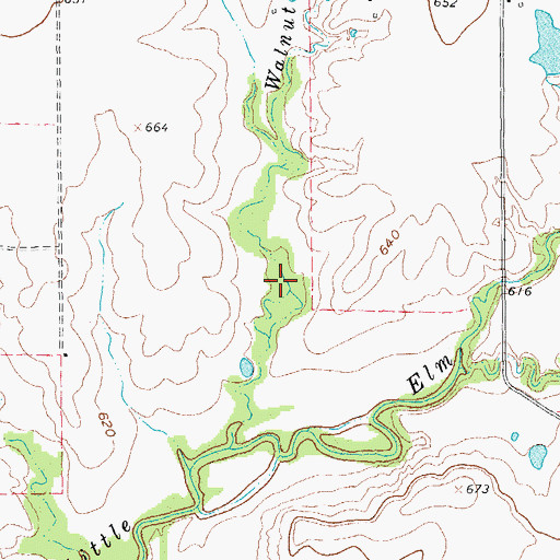 Topographic Map of Soil Conservation Service Site 11 Reservoir, TX