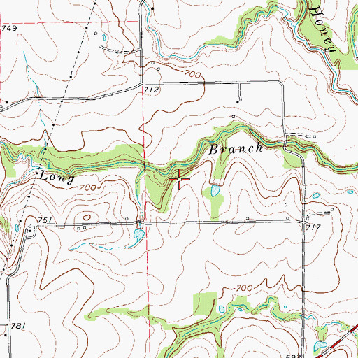 Topographic Map of Soil Conservation Service Site 8b1 Dam, TX