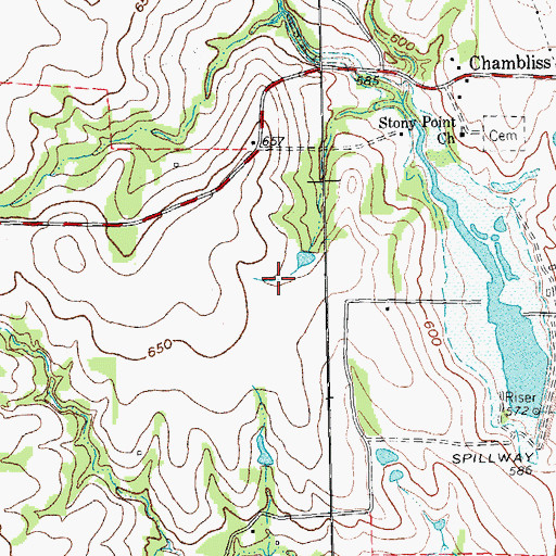 Topographic Map of Meat Producers Dam, TX