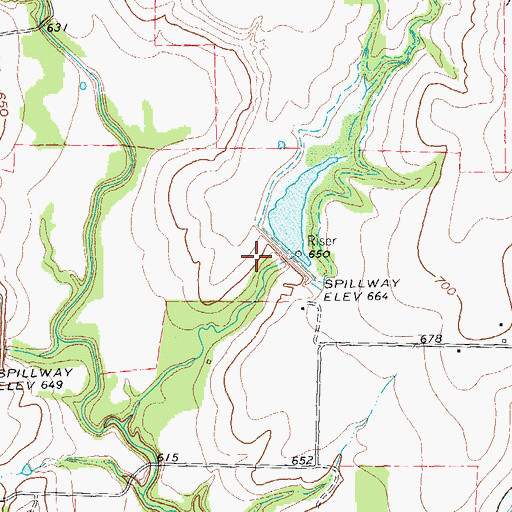 Topographic Map of Soil Conservation Service Site 10 Dam, TX