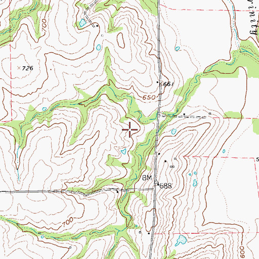 Topographic Map of Soil Conservation Service Site 33 Reservoir, TX