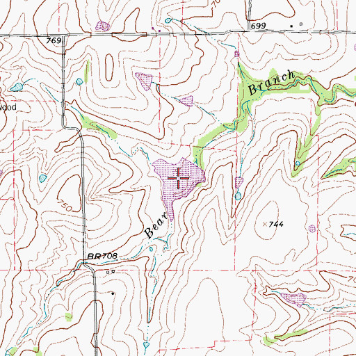 Topographic Map of Soil Conservation Service Site 29 Reservoir, TX