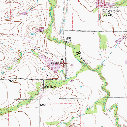 Topographic Map of Soil Conservation Service Site 29a Dam, TX