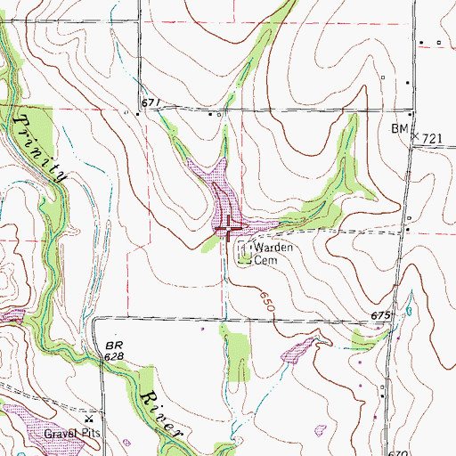 Topographic Map of Soil Conservation Service Site 30 Dam, TX