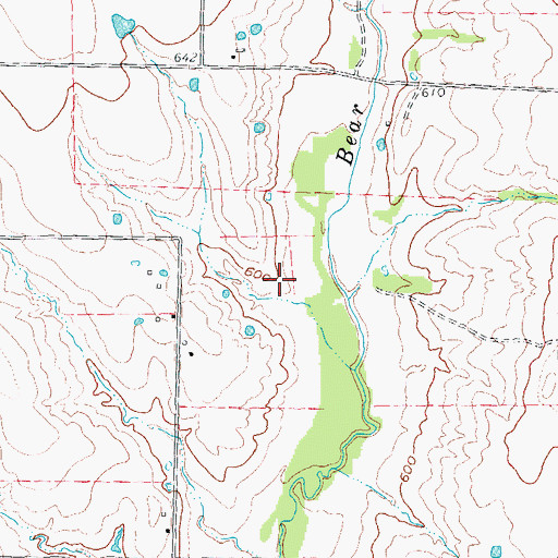 Topographic Map of Soil Conservation Service Site 49 Reservoir, TX