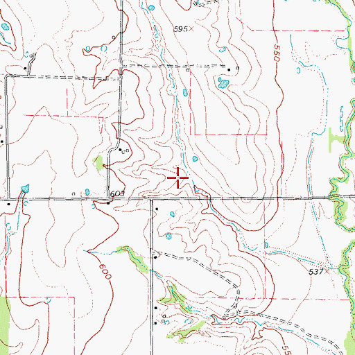 Topographic Map of Soil Conservation Service Site 44a Reservoir, TX