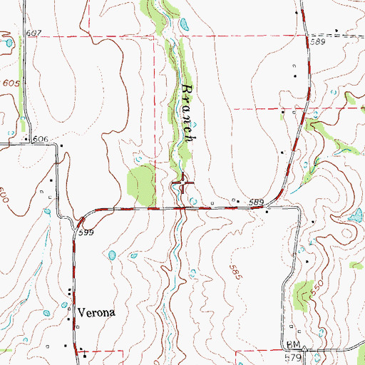 Topographic Map of Soil Conservation Service Site 29 Dam, TX