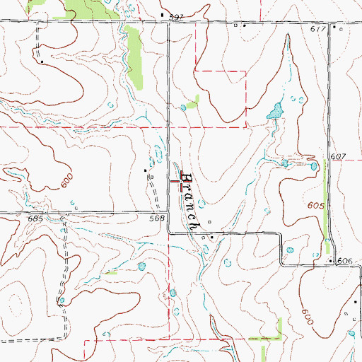 Topographic Map of Soil Conservation Service Site 28 Reservoir, TX