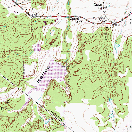 Topographic Map of Meeker Lake Dam, TX
