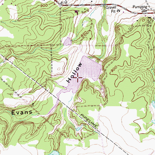 Topographic Map of Meeker Lake, TX