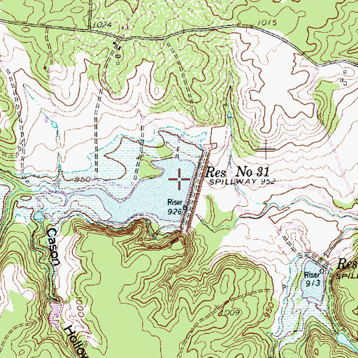 Topographic Map of Soil Conservation Service Site 31 Dam, TX
