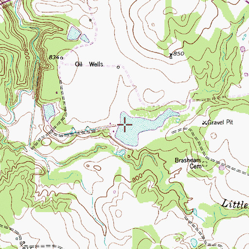 Topographic Map of Price Lake Dam, TX