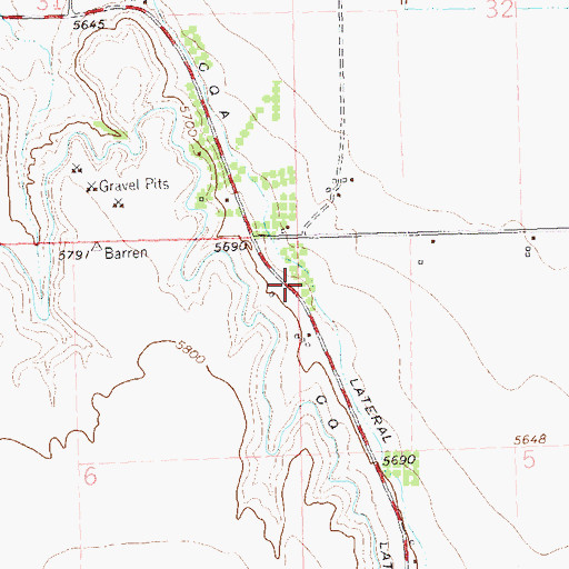 Topographic Map of C Q A Lateral, CO