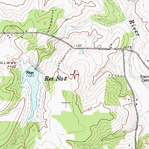 Topographic Map of Soil Conservation Service Site 4 Reservoir, TX
