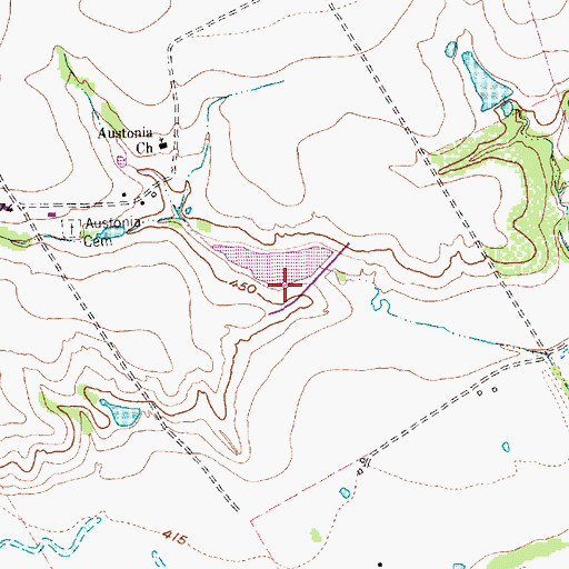 Topographic Map of Soil Conservation Service Site 95 Reservoir, TX