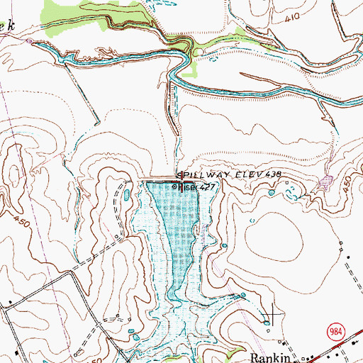 Topographic Map of Soil Conservation Service Site 116 Dam, TX