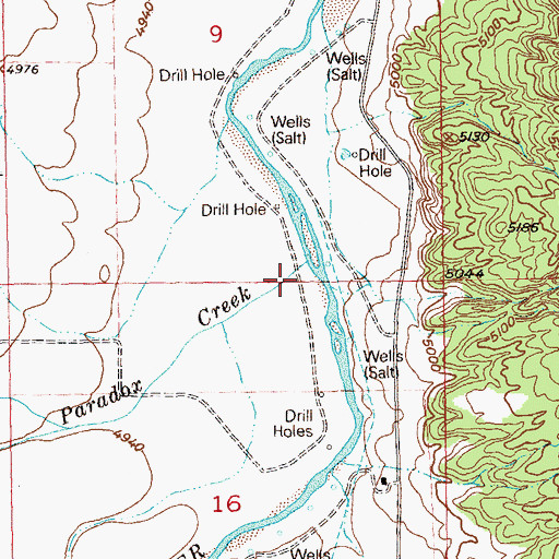 Topographic Map of West Paradox Creek, CO