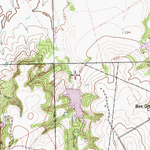 Topographic Map of Soil Conservation Service Site 79a Reservoir, TX