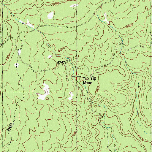 Topographic Map of Yip Yip Mine, CO