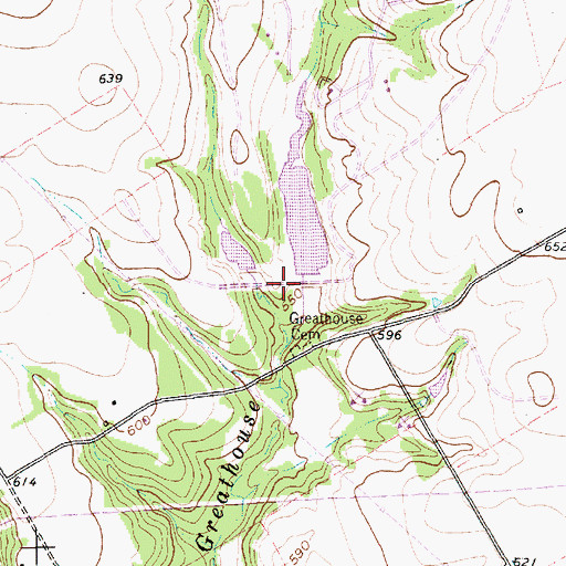 Topographic Map of Soil Conservation Service Site 80 Reservoir, TX