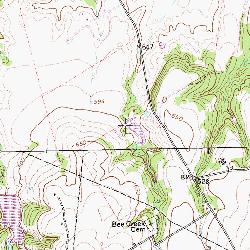Topographic Map of Soil Conservation Service Site 79b Reservoir, TX