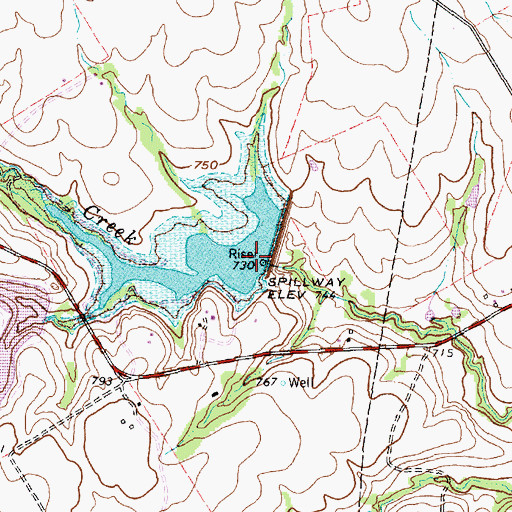 Topographic Map of Soil Conservation Service Site 16 Dam, TX