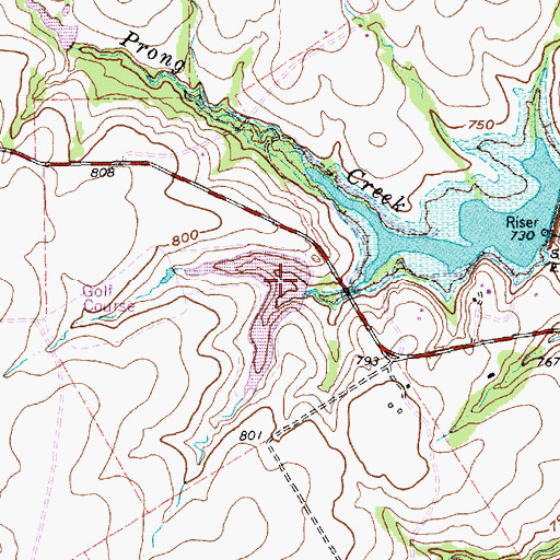 Topographic Map of Hi-View Ranch Lake Dam, TX