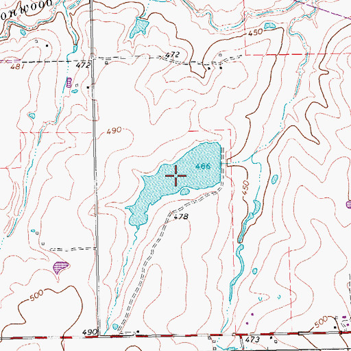 Topographic Map of Griffith Reservoir, TX